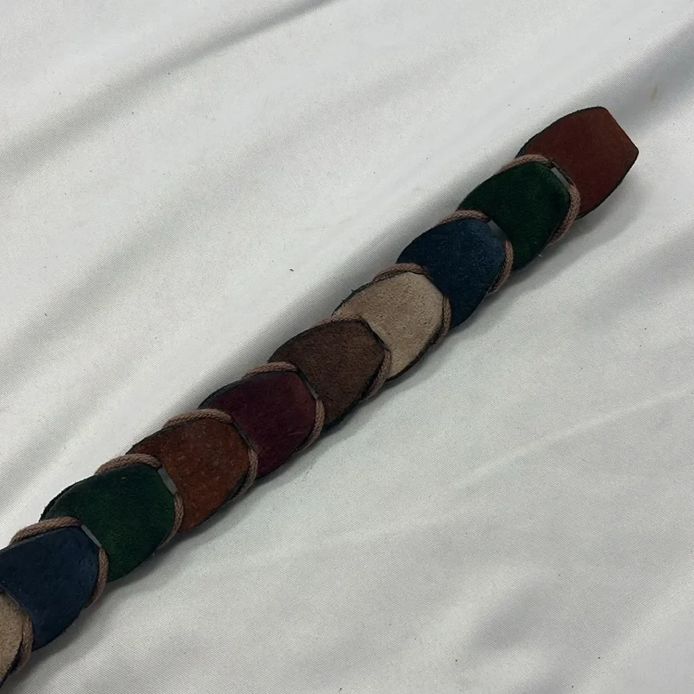 St. Johns Bay Multicolored Braided Suede Belt